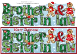 Gingerbread Couple Brother and Sister in law large dl