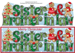 Gingerbread Couple Sister and Brother in law large dl