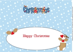 Gingerbread Couple CHRISTMAS large dl 2 insert