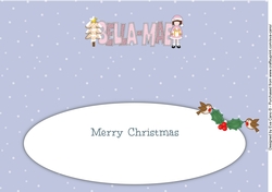 Christmas girl with present BELLA-MAE large dl insert
