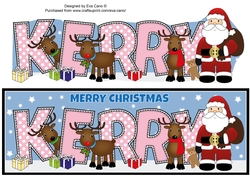 Santa and his Reindeers KERRY large dl
