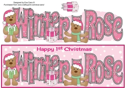 1st Christmas Teddies WINTER-ROSE large dl