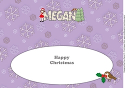 Christmas Girl MEGAN large dl insert