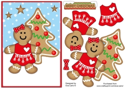 Gingerbread girl decoupage