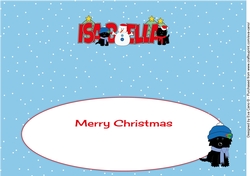 Christmas Jazz Dogs & Snowman ISABELLA large dl insert