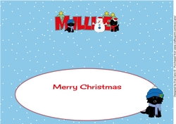 Christmas Jazz Dogs & Snowman MILLIE large dl insert