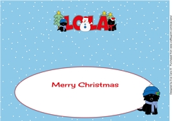 Christmas Jazz Dogs & Snowman LOLA large dl insert