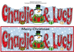 Christmas Names CHARLIE & LUCY large dl