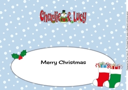 Christmas Names CHARLIE & LUCY large dl insert