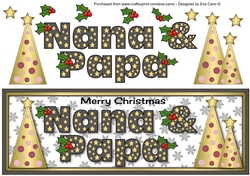 Buttons Christmas Trees Nana & Papa large dl