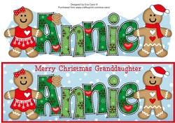 Gingerbread Couple ANNIE Granddaughter large dl