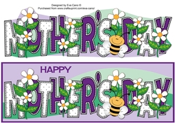 Flowers and Bees MOTHERS DAY large dl