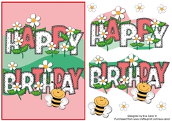 Flowers and Bees BIRTHDAY portrait 2