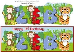 Cute Tiger and Monkeys ZEB 1st large dl