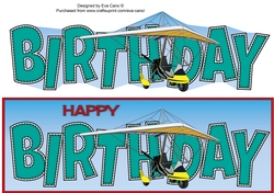 Microlight Plane BIRTHDAY large dl
