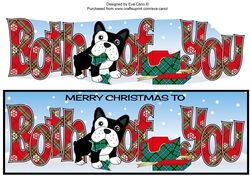 Christmas Freddie French Bulldog being naughty BOTH OF YOU large dl