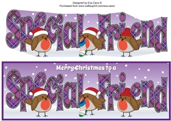 Christmas Robins SPECIAL FRIEND large dl