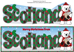 Scottish Piper Monty Polar Bear SCOTLAND large dl