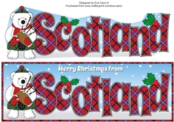 Scottish Piper Monty Polar Bear SCOTLAND large dl 2