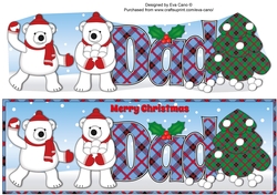 Monty Polar Bear and friend decorating the Christmas tree DAD large dl