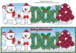 Monty Polar Bear and friend decorating the Christmas tree DAD large dl 2