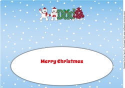 Monty Polar Bear and friend decorating the Christmas tree DAD large dl 2 insert