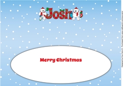 Monty Polar Bear and friend with Christmas stockings JOSH large dl insert