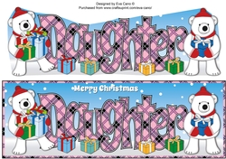 Monty Polar Bear and friend with presents DAUGHTER large dl 2