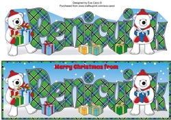 Monty Polar Bear and friend with presents PENICUIK large dl