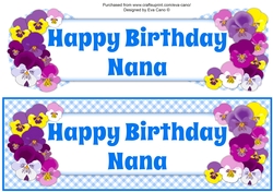 Pansies BIRTHDAY NANA large dl