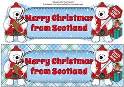 Monty Polar Bear and friend Merry Christmas from Scotland large dl 2