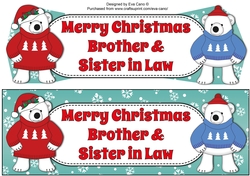 Monty & Luna Polar Bears BROTHER & SISTER IN LAW large dl