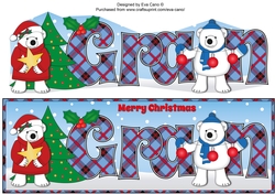 Monty and Luna Polar Bears decorating the Christmas tree GRAN large dl