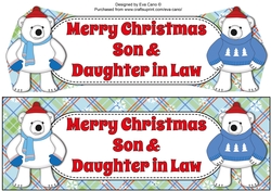 Monty Polar Bear and friend SON & DAUGHTER IN LAW large dl 2