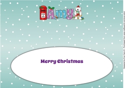 Monty Polar Bear lots of letters to Santa AMY large dl insert