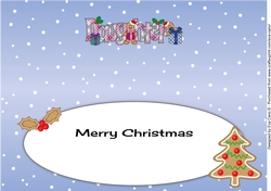 Gingerbread men with presents DAUGHTER large dl 2 insert