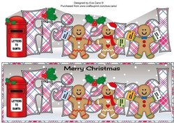 Gingerbread men with letters to Santa FRIEND large dl