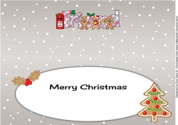 Gingerbread men with letters to Santa FRIEND large dl insert