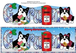 Christmas Freddie and Daisy French Bulldogs letters to Santa GRAN large dl 2