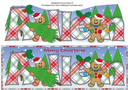 Gingerbread men with Christmas Trees ALLEN large dl