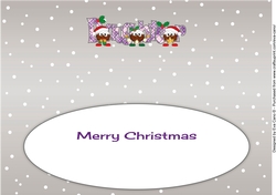 Crazy Christmas Puddings with Christmas decorations DAUGHTER large dl insert