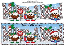 Crazy Christmas Puddings with Christmas stockings MUM & DAD large dl