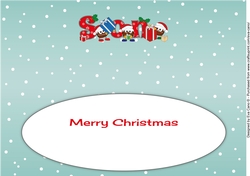 Crazy Christmas Puddings with presents SON large dl 3 insert