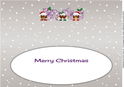 Crazy Christmas Puddings with Christmas decorations BROOKE large dl insert
