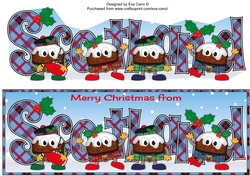 Crazy Scottish Christmas Puddings SCOTLAND large dl 3