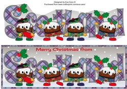 Crazy Scottish Christmas Puddings SCOTLAND large dl 4