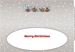 Scottish Christmas Robins HUSBAND large dl insert