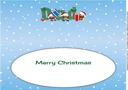 Crazy Christmas Puddings with presents DAD large dl insert