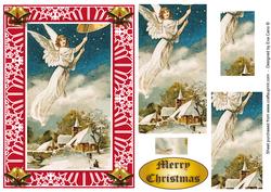 Vintage Christmas Angel Pyramid