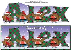 Scottish Christmas Robins ALEX large dl